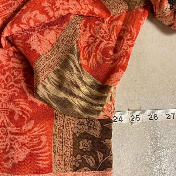 Vintage Fall Inspired short sleeve shirt blouse button-up Size L - Picture 8 of 9